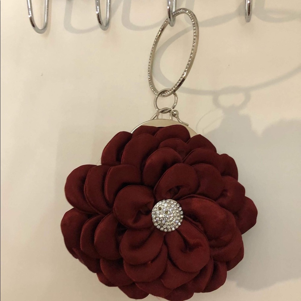 Burgundy soiree clutch